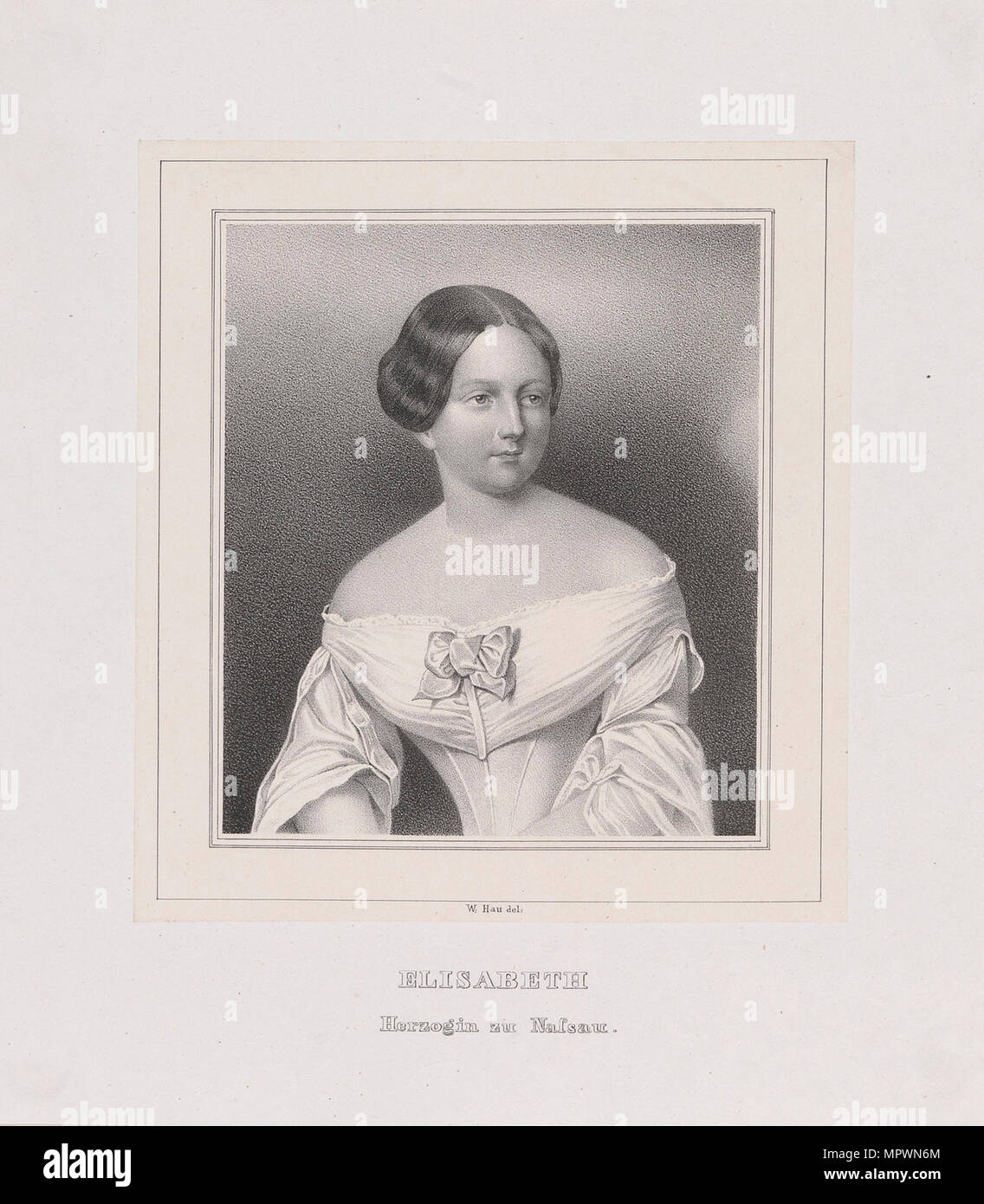 La grande-duchesse Élisabeth Mikhaïlovna de Russie (1826-1845), duchesse de Nassau, ca 1844-1850. Banque D'Images