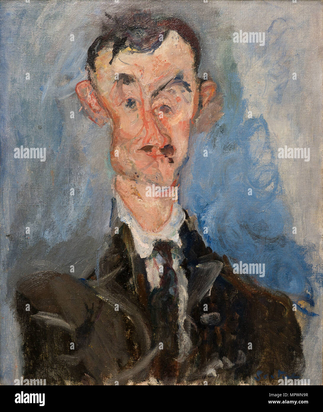 Portrait d'un homme (Emile Lejeune), ch. 1922. Banque D'Images