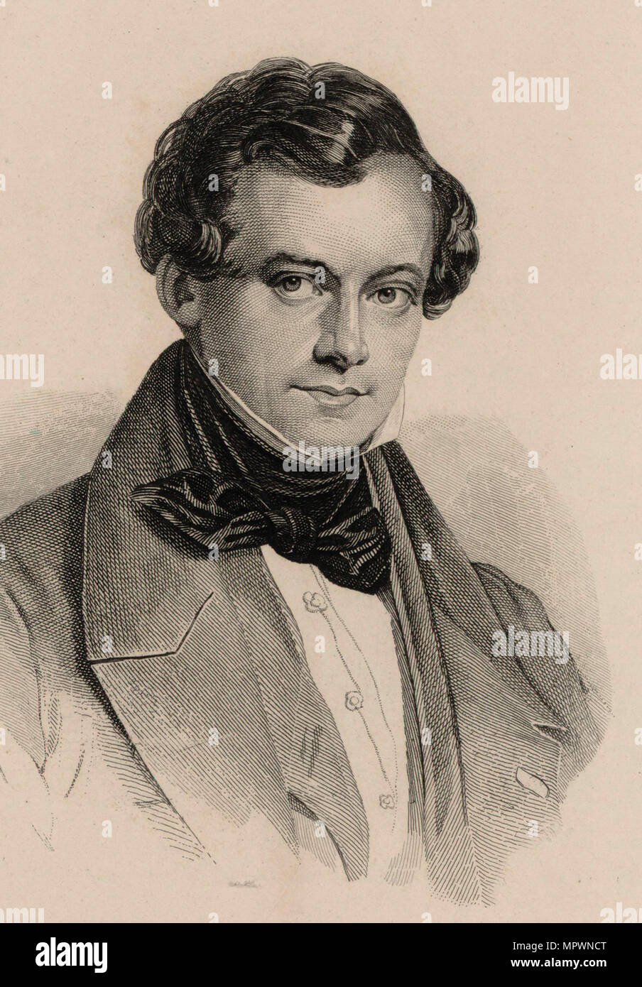 Portrait du compositeur Charles-Auguste de Bériot (1802-1870), 1836. Banque D'Images