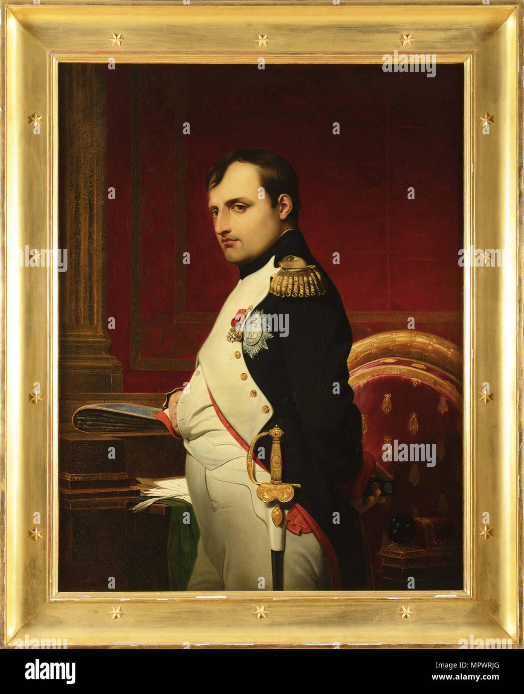 Napoléon Ier dans son étude en 1807, 1837. Banque D'Images