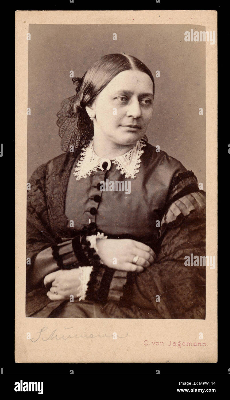 Portrait de Clara Schumann (1819-1896), 1866. Banque D'Images