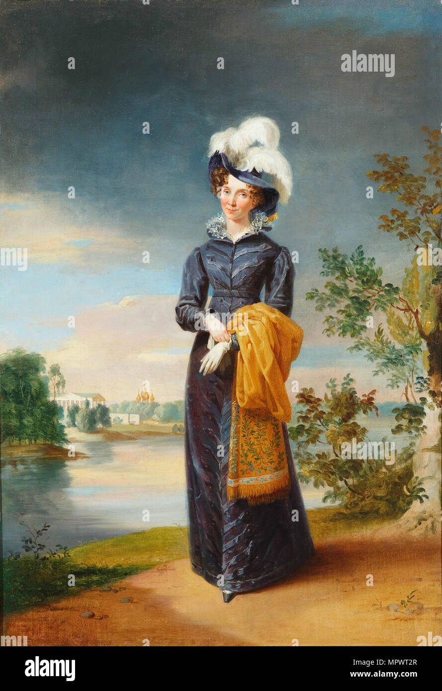 Portrait de l'Impératrice Elisabeth Alexeievna, la princesse Louise de Bade (1779-1826), 1820. Banque D'Images