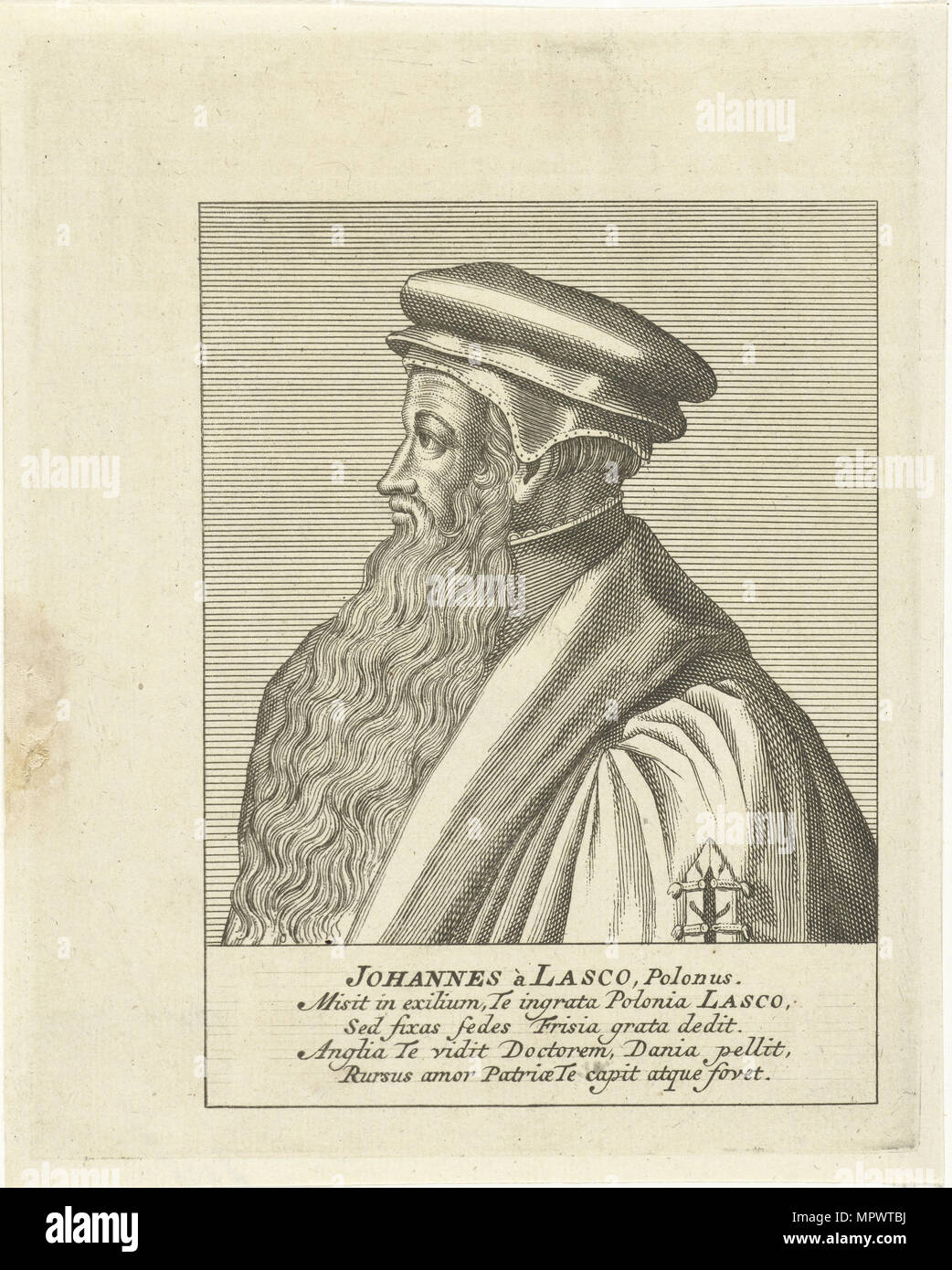 Portrait de Jean Calvin (1509-1564), um 1700. Banque D'Images