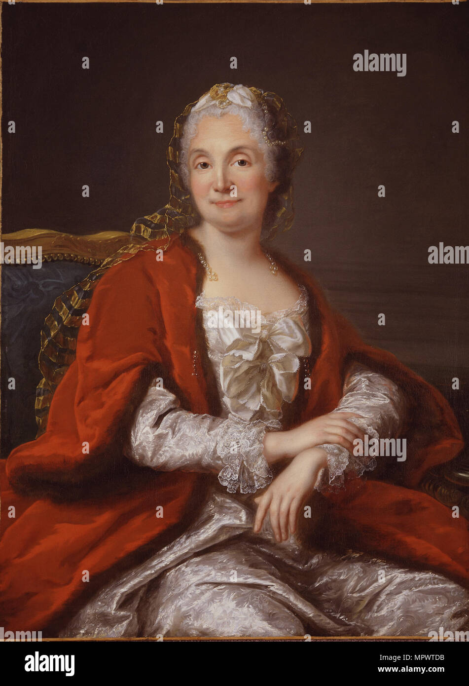 Portrait de Madame Geoffrin (1699-1777), ca 1760. Banque D'Images
