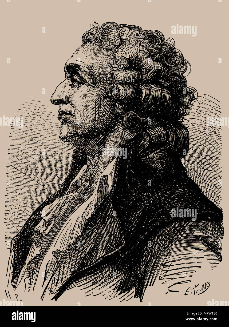 Portrait de Marie Jean Antoine Nicolas Caritat, Marquis de Condorcet (1743-1794), . Banque D'Images