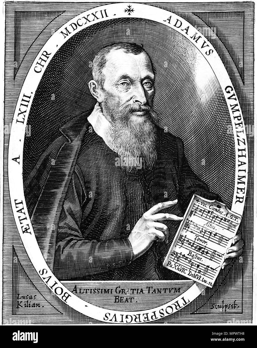 Portrait du compositeur Adam Gumpelzhaimer (1559-1625), 1622. Banque D'Images