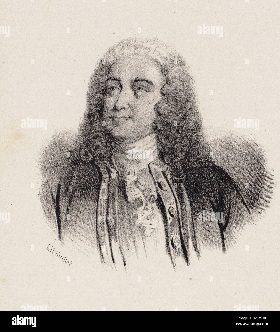 Portrait du compositeur Georg Friedrich Haendel (1685-1759), . Banque D'Images