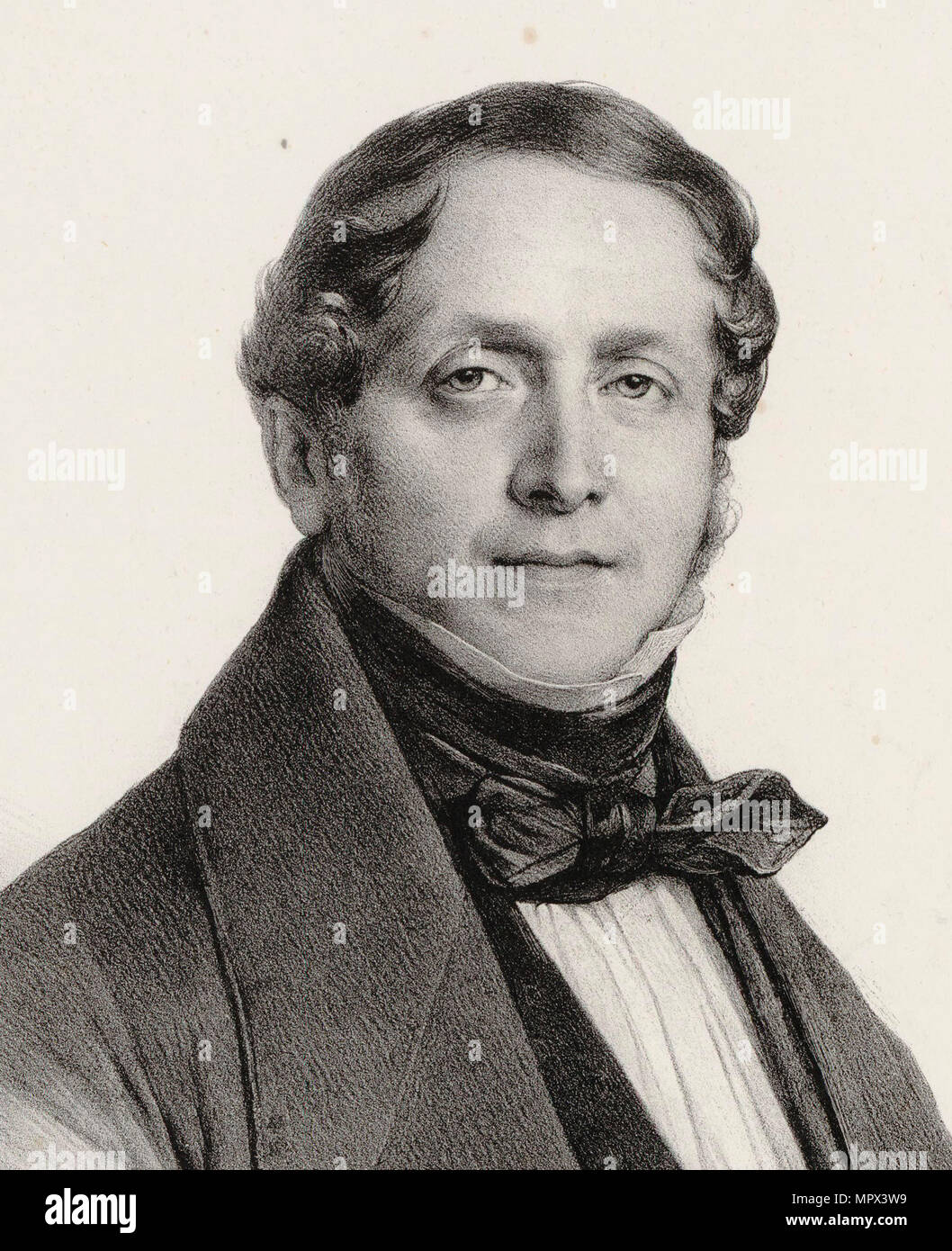 Portrait du compositeur Giulio Marco Bordogni (1789-1856), 1838. Banque D'Images