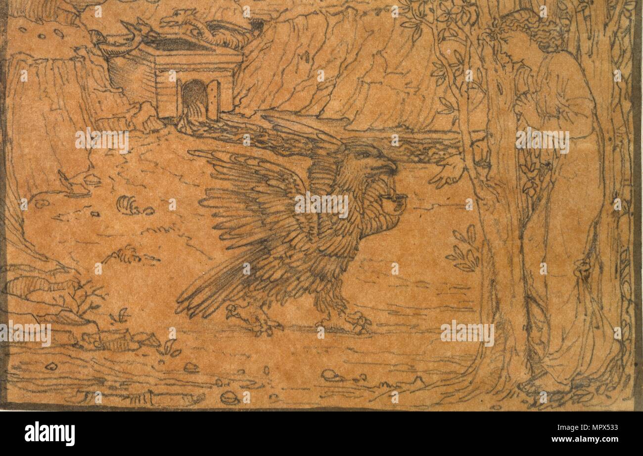 L'histoire de Cupidon et Psyché : l'eau noire, c1864-c1868. Artiste : Sir Edward Coley Burne-Jones. Banque D'Images