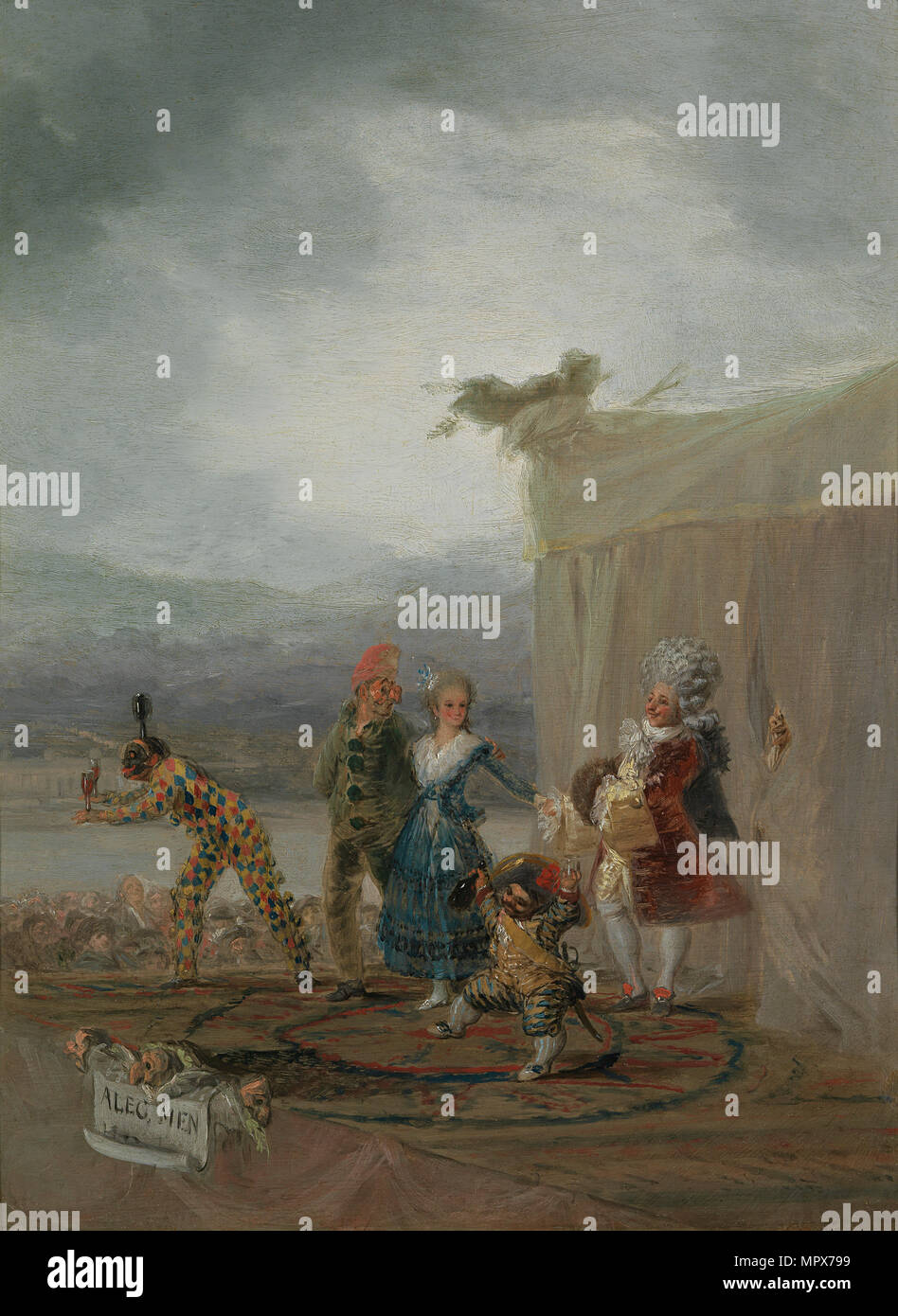 Les joueurs itinérants (Los cómicos ambulantes), 1793. Banque D'Images
