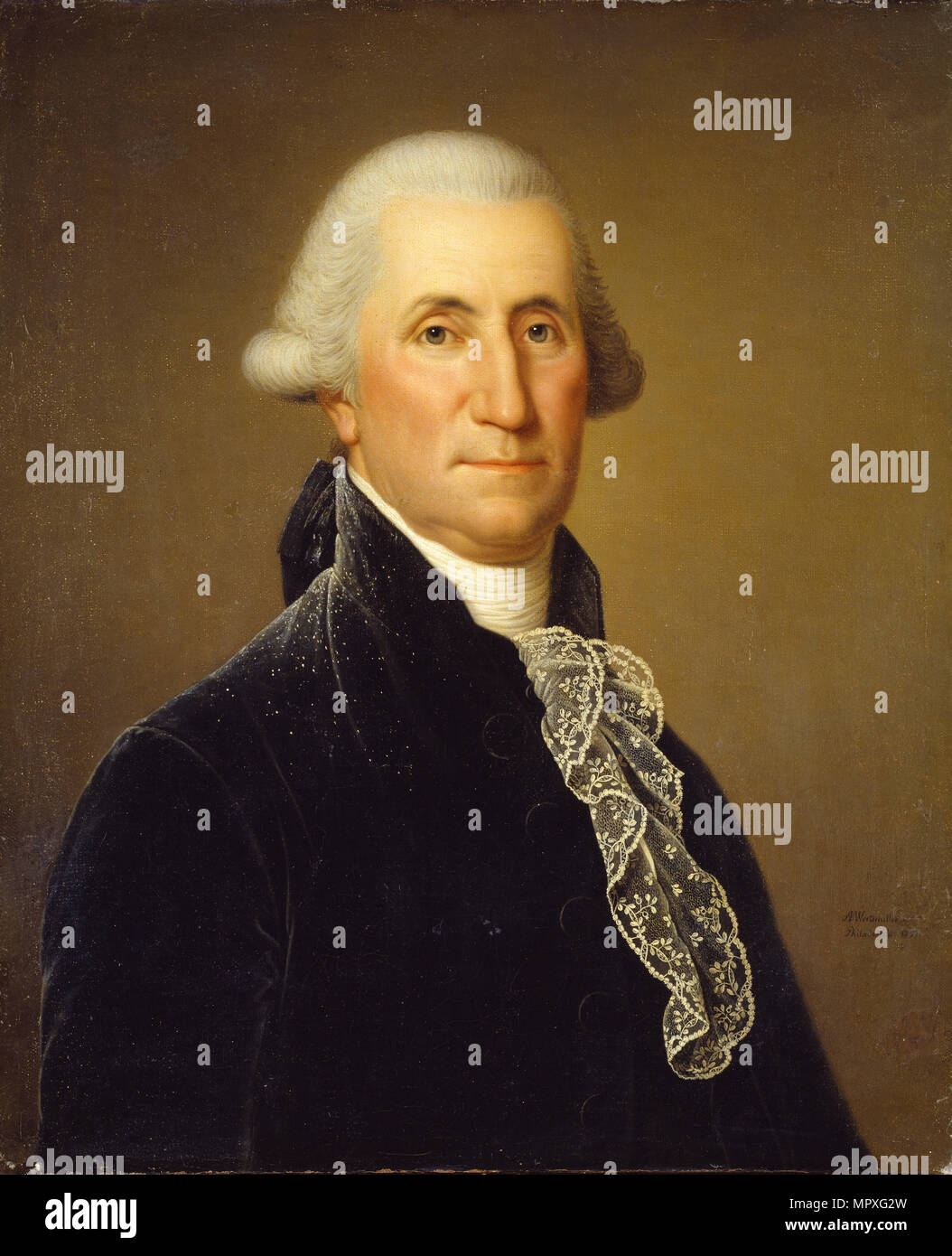 Portrait de George Washington (1732-1799), 1795. Banque D'Images