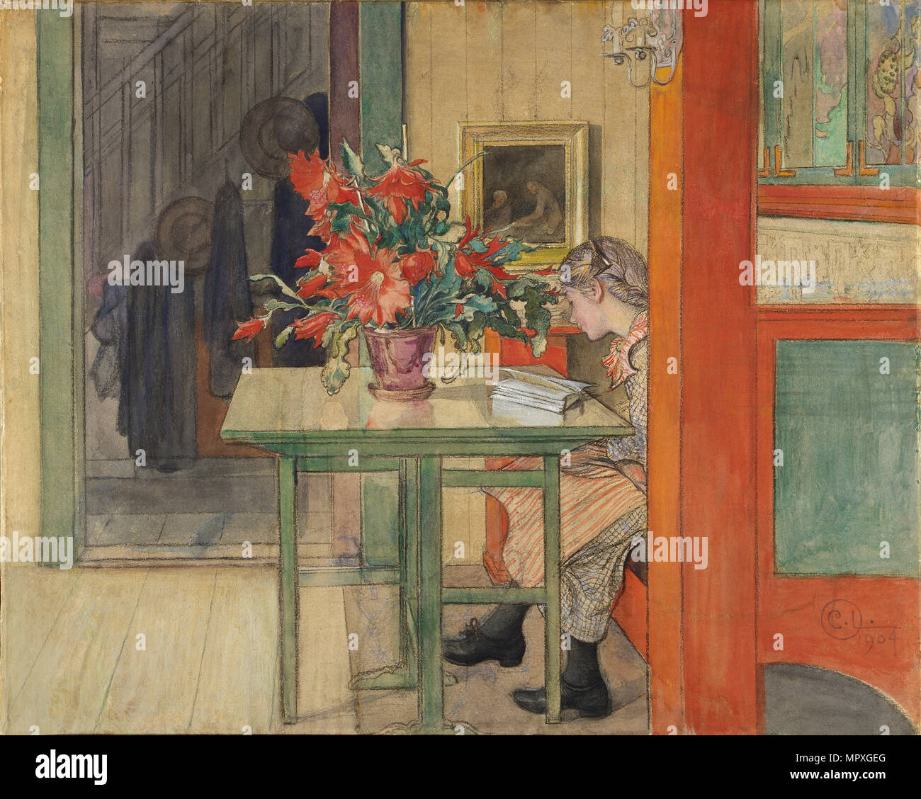 Lisbeth la lecture, 1904. Banque D'Images