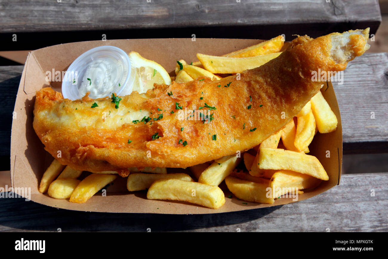 Fish and Chips servis au RHS Chelsea Flower Show 2018 Banque D'Images