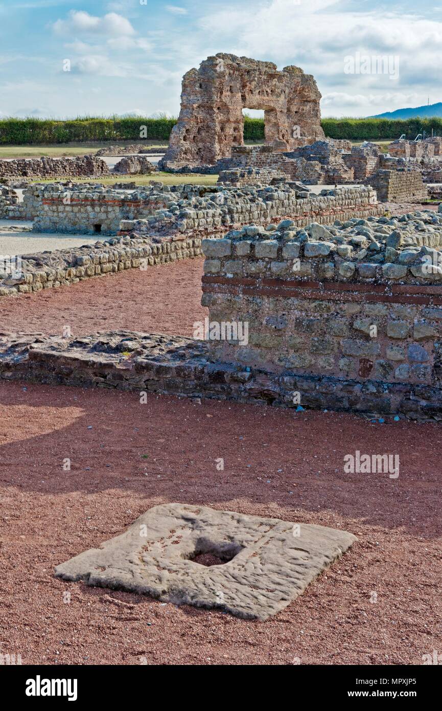 Ruines des thermes, ville romaine, Wroxeter Shropshire, c2000-c2017. Artiste : Peter Williams. Banque D'Images