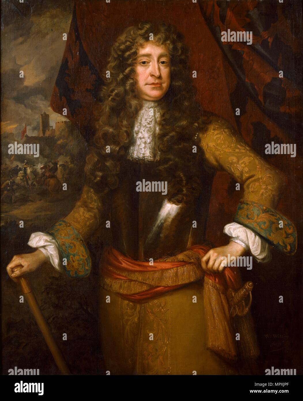 Portrait d'un homme inconnu appelé William III, fin du 17e siècle. Artiste : Studio de William Wissing. Banque D'Images
