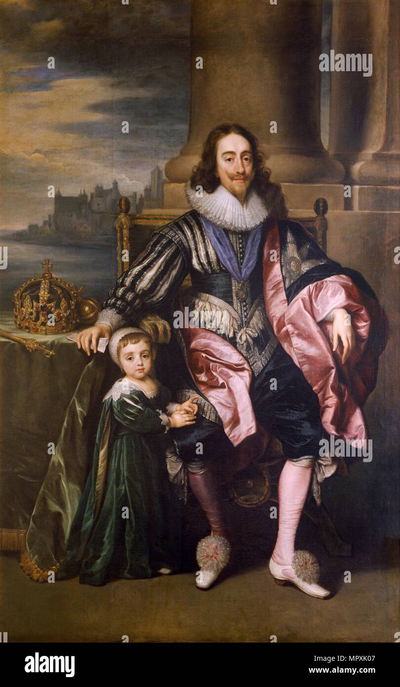 'Le roi Charles Ier et le Prince Charles', 17ème siècle. Artiste : Inconnu. Banque D'Images