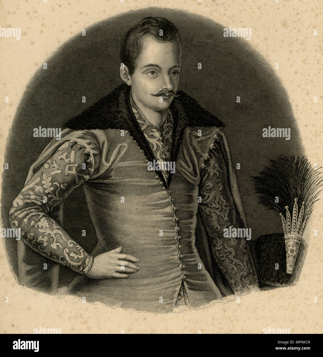 Portrait du prince Roman Sanguszko (1537-1571), 1850. Banque D'Images