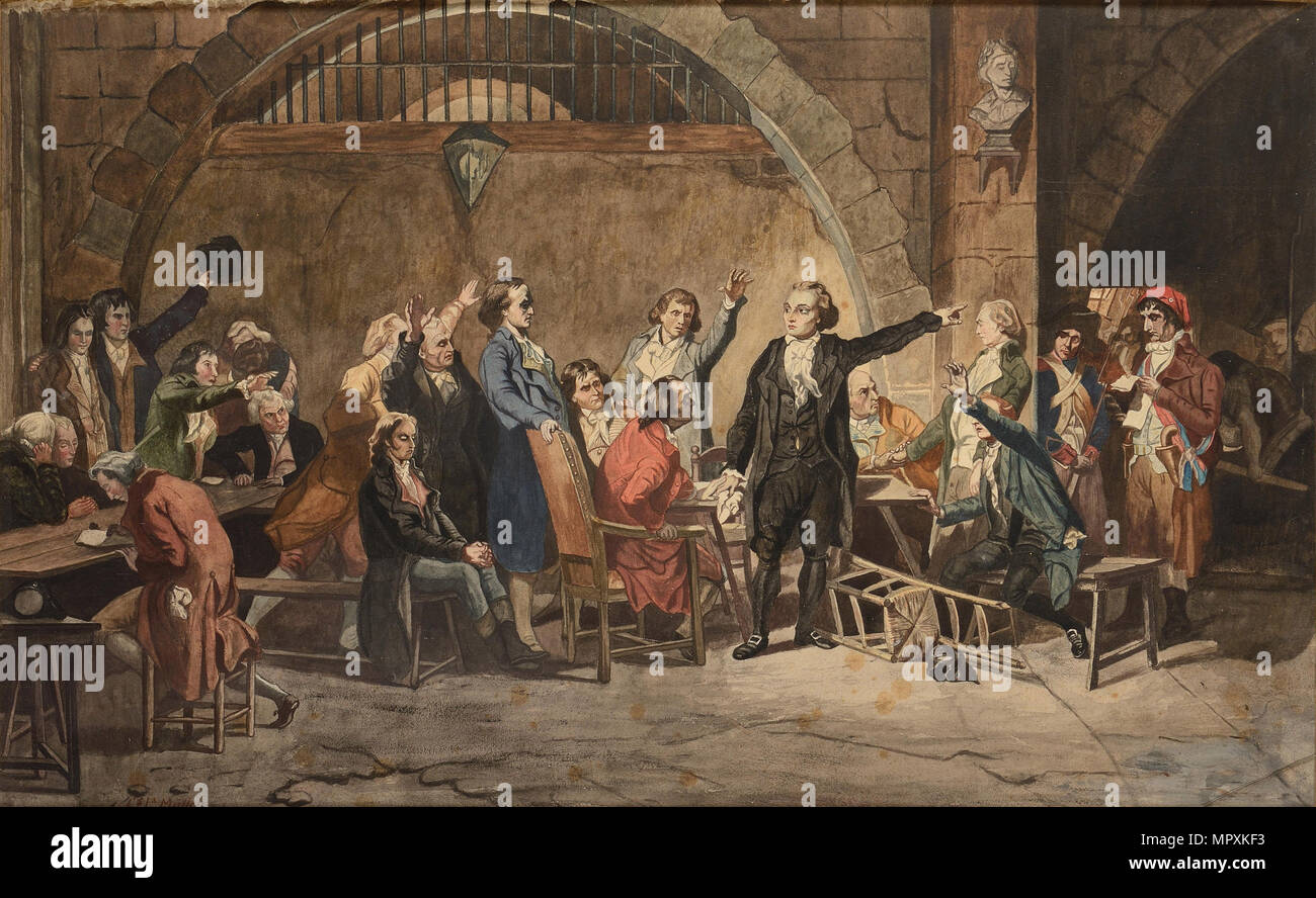 Le dernier adieu de les Girondins. Banque D'Images