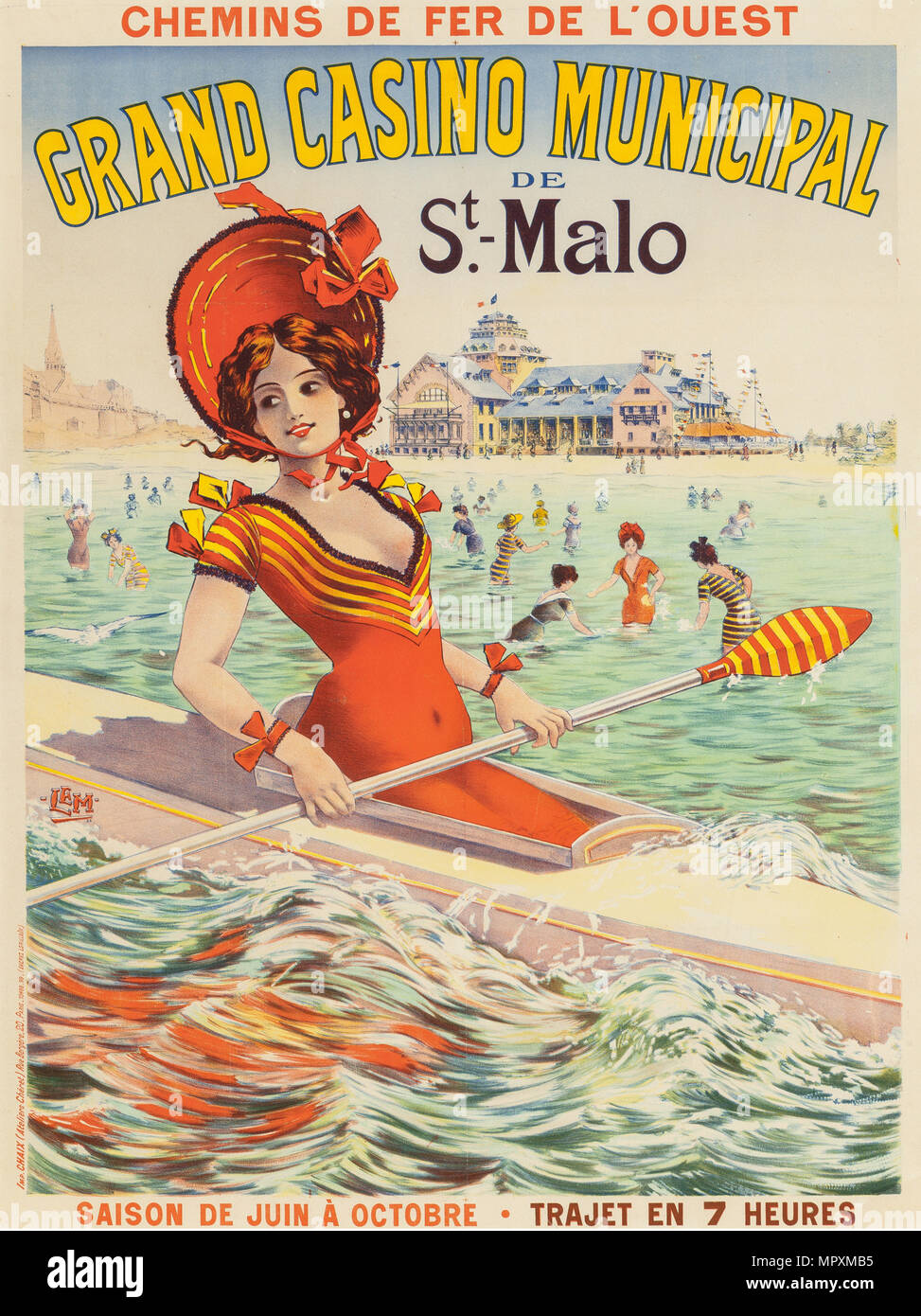 Grand Casino municipal de Saint Malo , 1890. Banque D'Images
