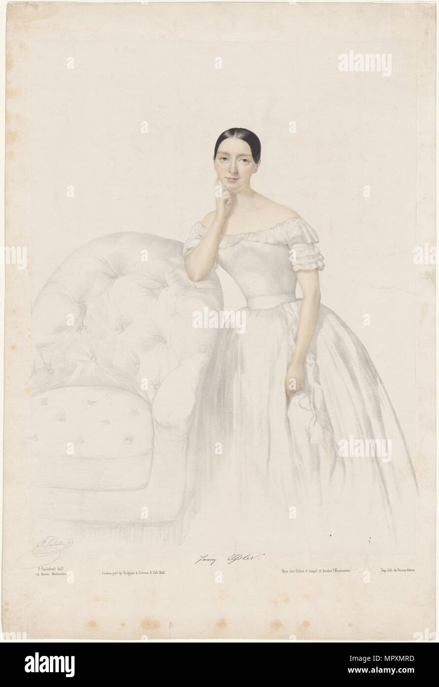 Portrait de la danseuse de ballet Fanny Elssler (1810-1884), 1838. Banque D'Images