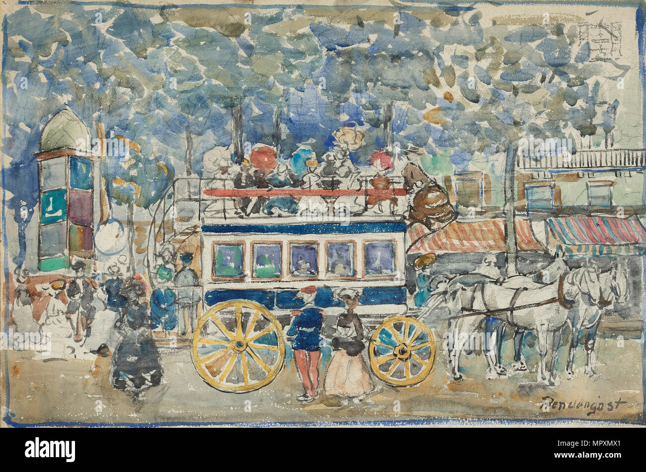 L'Omnibus de Paris, 1904. Banque D'Images