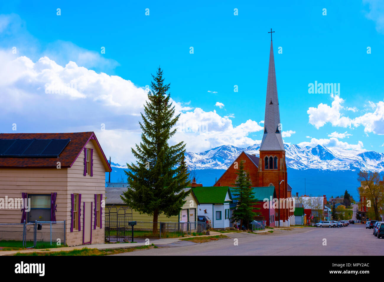 L'air frais sur la montagne au Colorado Banque D'Images