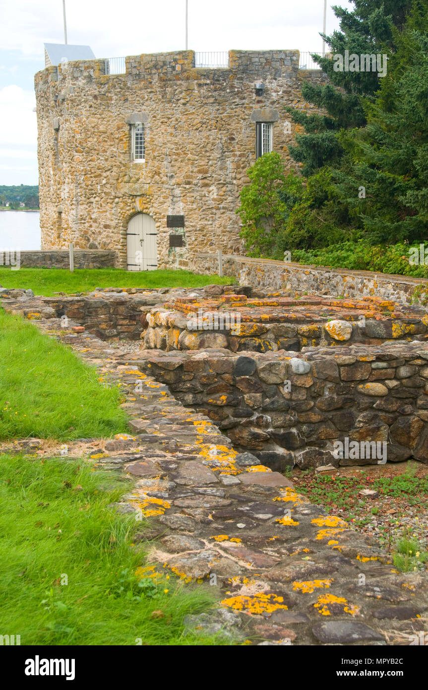 Fort William Henry, site historique d'État colonial Pemaquid, Maine Banque D'Images