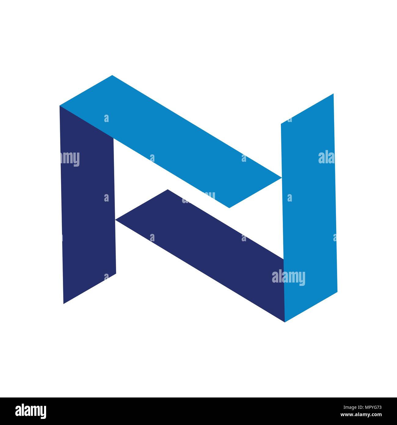 Résumé vecteur initial n Logo Design graphique Symbole Illustration de Vecteur