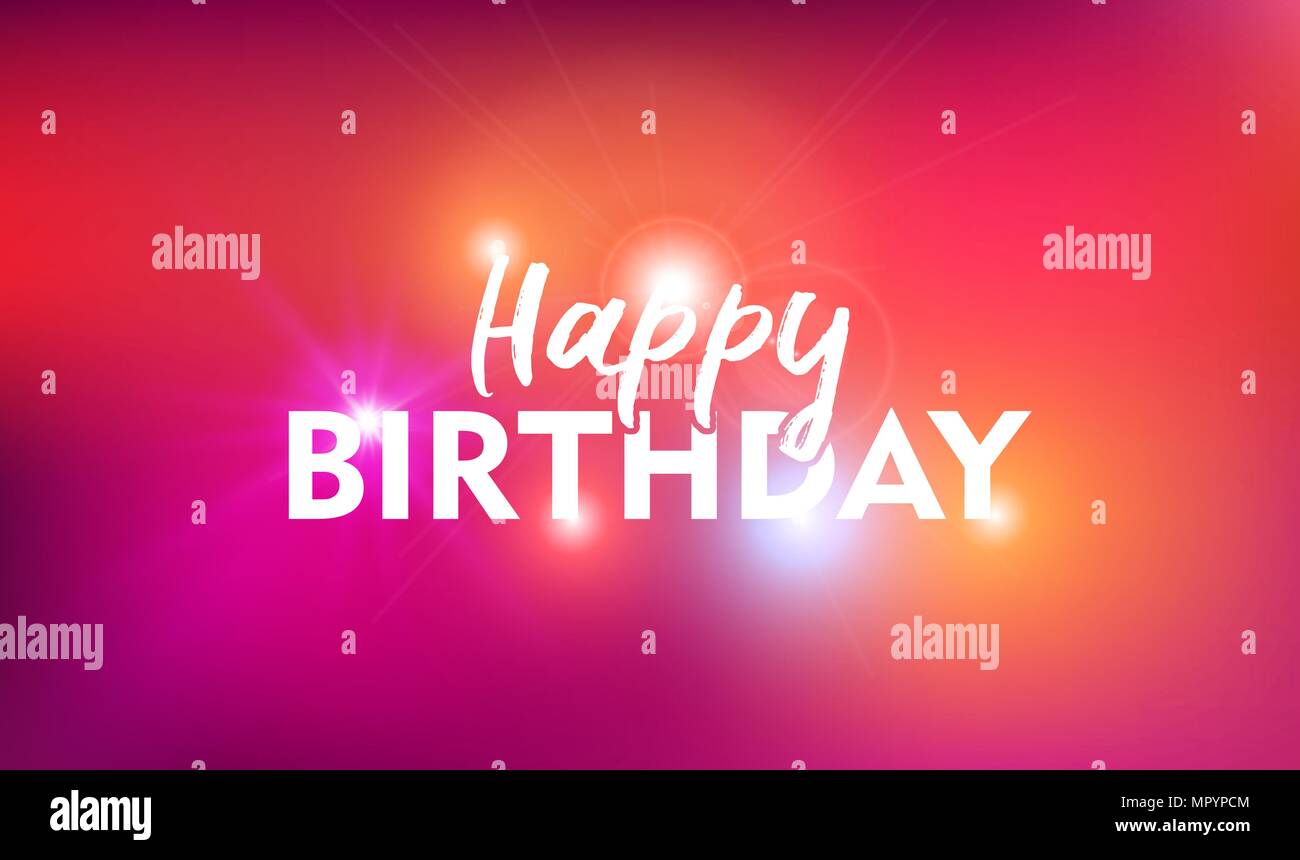 Joyeux anniversaire carte de souhaits avec typographie citer message et l'arrière-plan flou abstrait. Vecteur EPS10. Illustration de Vecteur