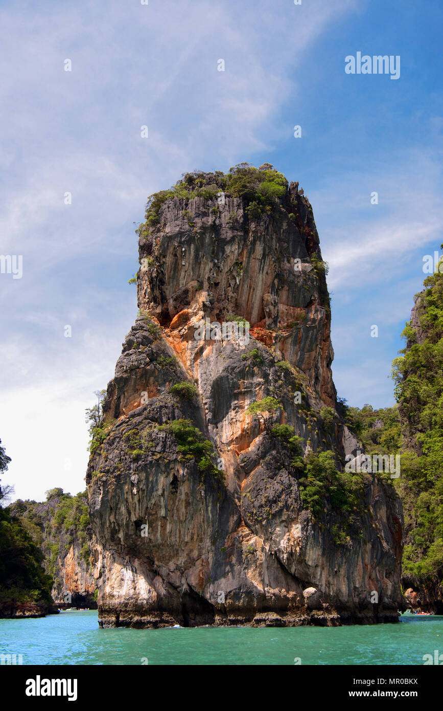 Karst calcaire Phang Nga Bay National Park Thaïlande Banque D'Images