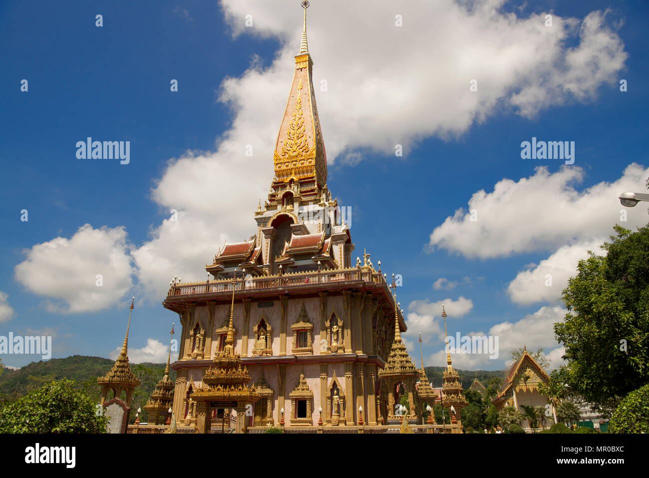 Temple bouddhiste Wat Chalong Phuket Thaïlande Banque D'Images