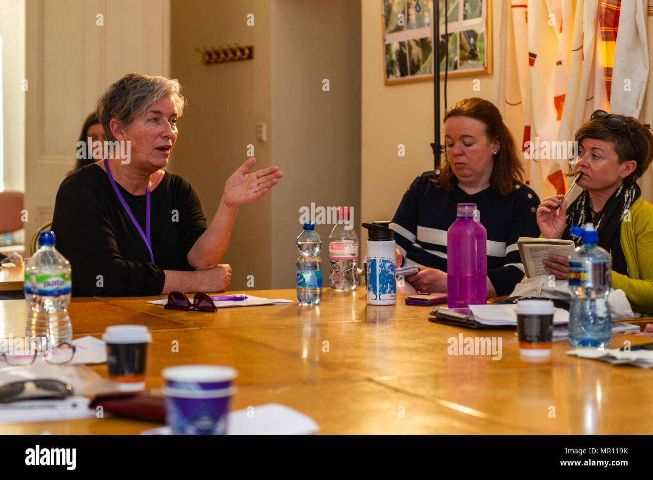 Schull, Irlande. 25 mai, 2018. Directeur de casting de renommée mondiale, Maureen Hughes, est représenté en donnant un jour 2 masterclass autotaraudeuse dans le cadre de la Fastnet Film Festival, qui s'exécute en Schull jusqu'à dimanche. Credit : Andy Gibson/Alamy Live News. Banque D'Images