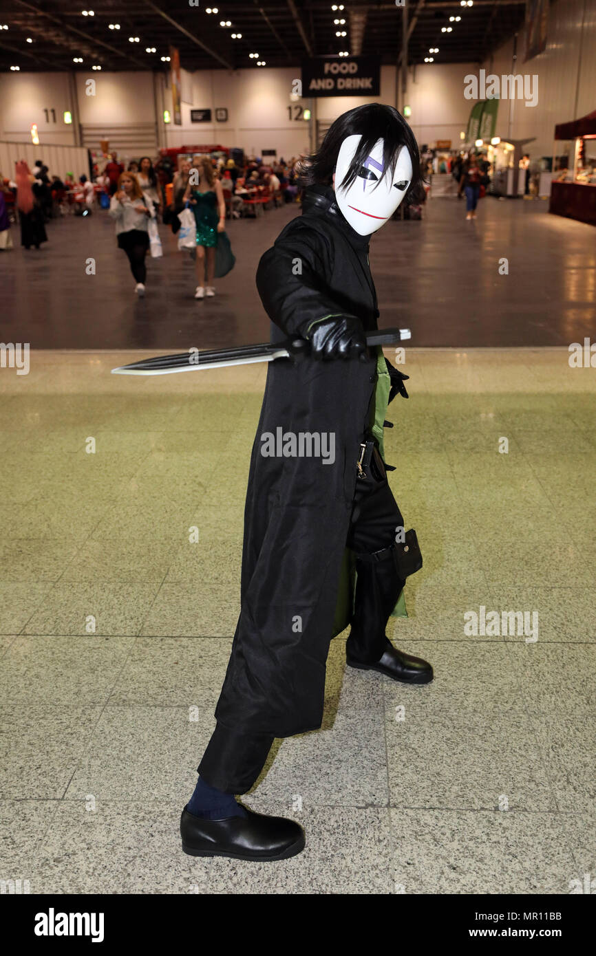 Londres, Royaume-Uni. 25 mai 2018. Participant habillé en bande dessinée, du film et des caractères à la MCM Comic Con London festival à Excel à Londres, Angleterre Crédit : Paul Brown/Alamy Live News Banque D'Images