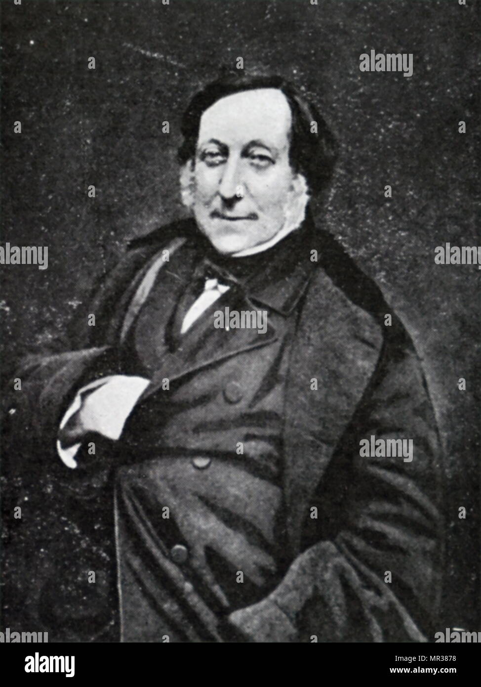 Photographie de Gioachino Rossini (1792-1868), un compositeur italien qui a écrit 39 opéras. En date du 19e siècle Banque D'Images