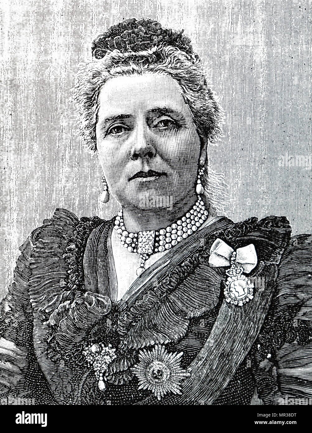 Portrait de Victoria, princesse royale (1840-1901) a été l'Impératrice allemande et Reine de Prusse par mariage à l'empereur allemand Frédéric III. En date du 19e siècle Banque D'Images