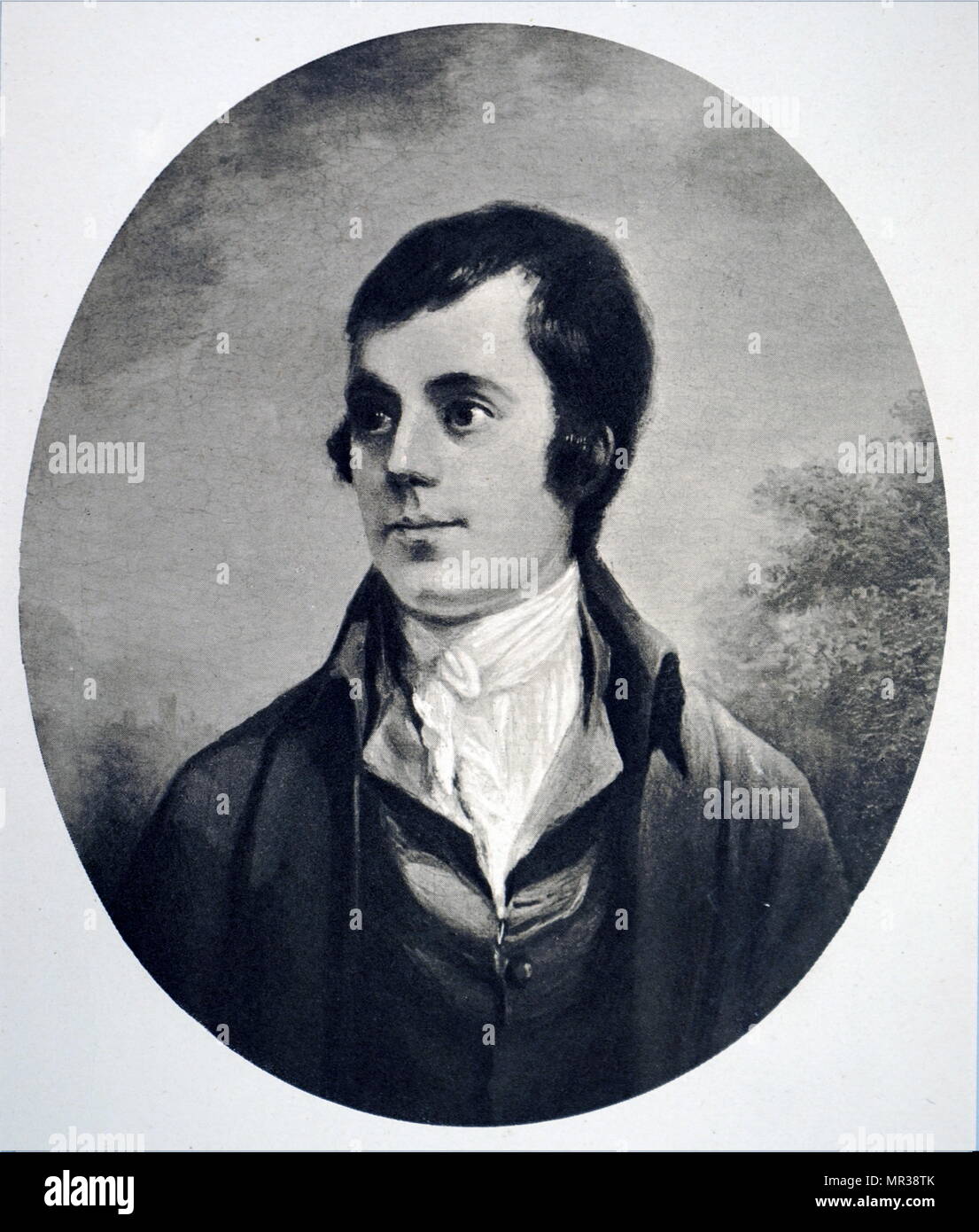 Portrait de Robert Burns (1759-1796), un poète écossais et parolier. En date du 18e siècle Banque D'Images