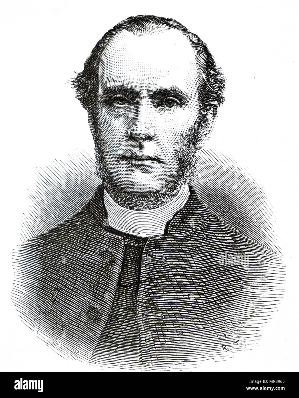 Portrait de William Plunket, 4e baron Plunket (1828-1897) Doyen de la cathédrale Christ Church et l'archevêque de Dublin dans l'Église d'Irlande. En date du 19e siècle Banque D'Images