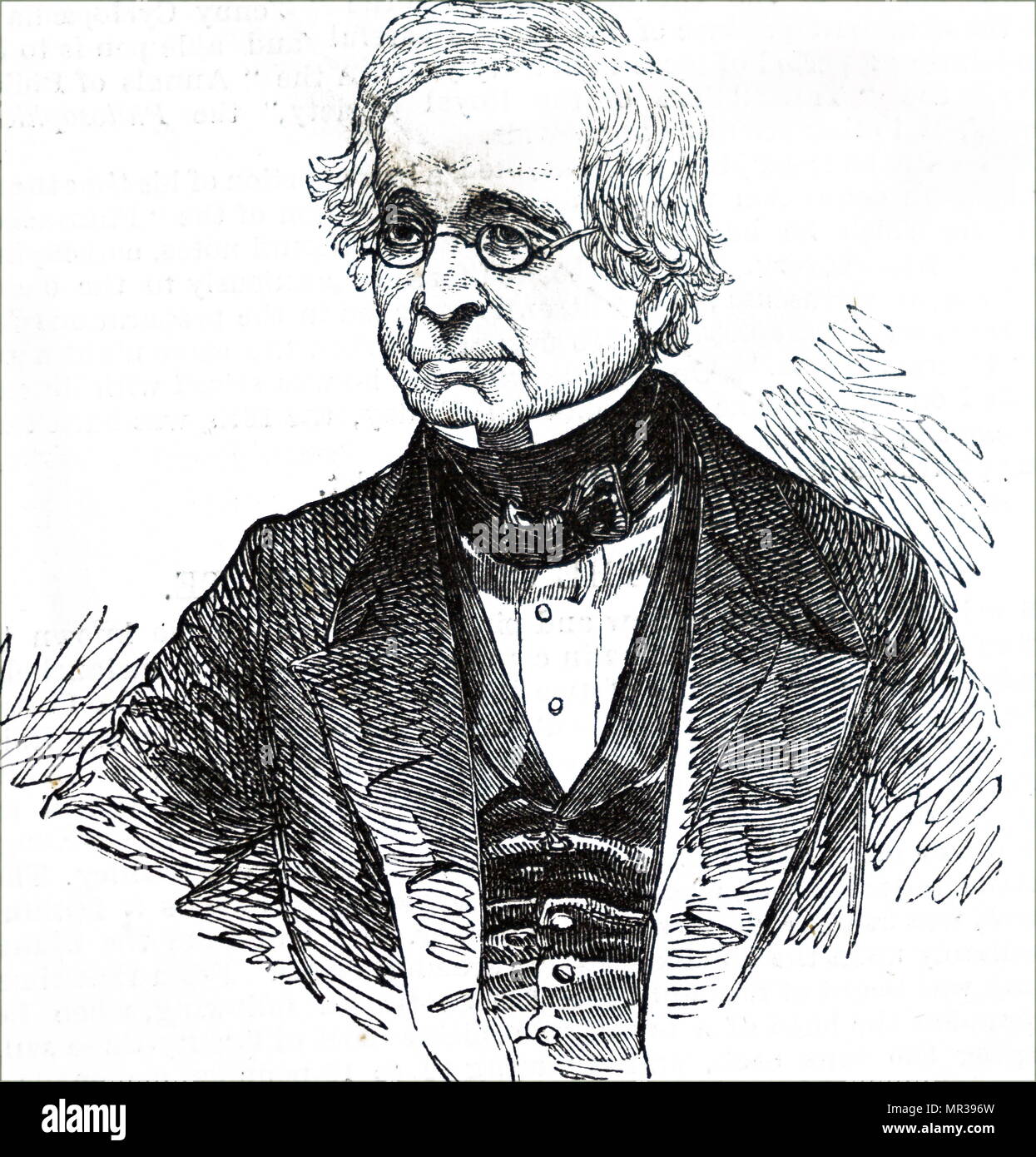 Portrait de Richard Phillips (1778-1851), un chimiste britannique et membre de la Société royale. En date du 19e siècle Banque D'Images