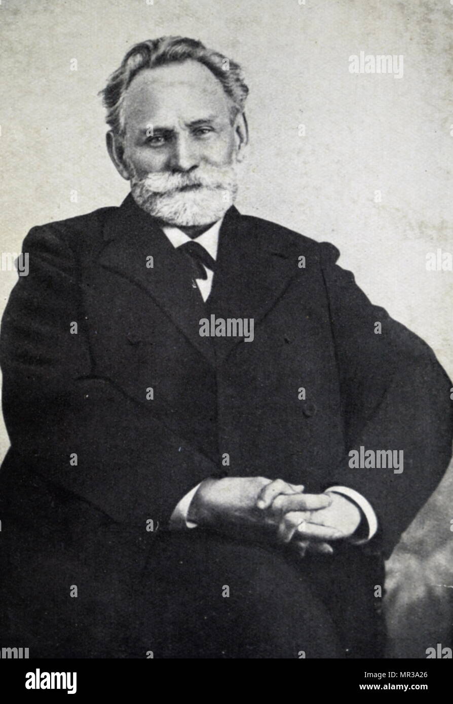 Photographie d'Ivan Pavlov (1849-1936) un physiologiste russe surtout connu pour son travail dans le conditionnement classique. En date du 20e siècle Banque D'Images