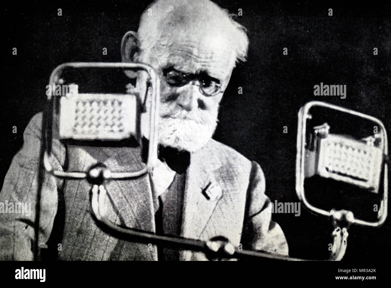 Photographie d'Ivan Pavlov (1849-1936) un physiologiste russe surtout connu pour son travail dans le conditionnement classique. En date du 20e siècle Banque D'Images