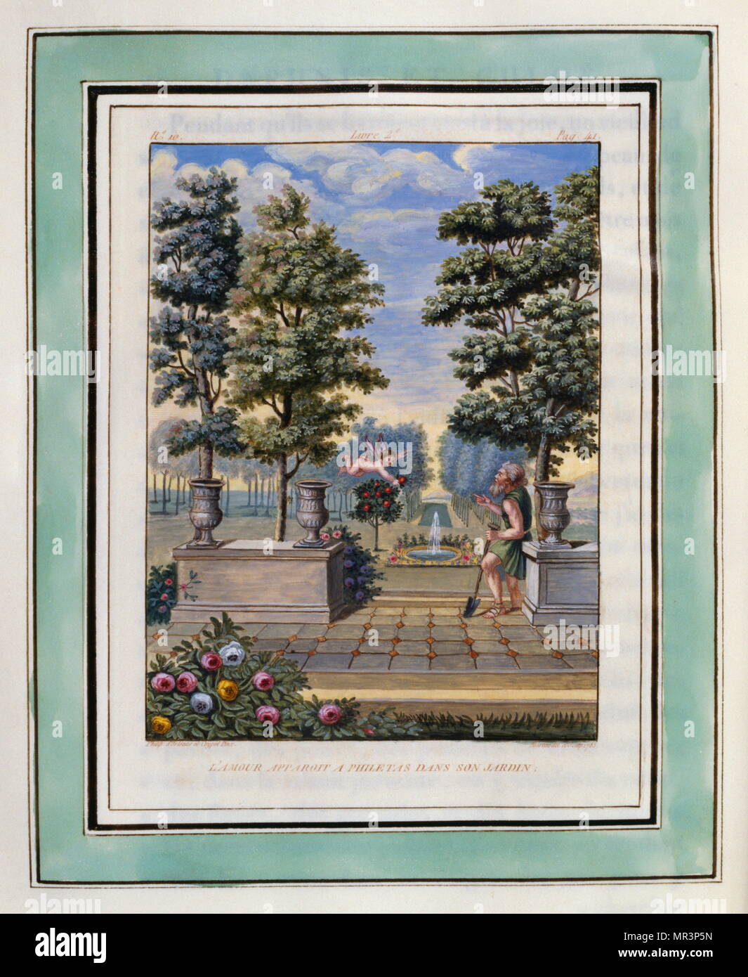 L'illustration de : Les Amours pastorales de Daphnis et Chloé 1787 edition Banque D'Images