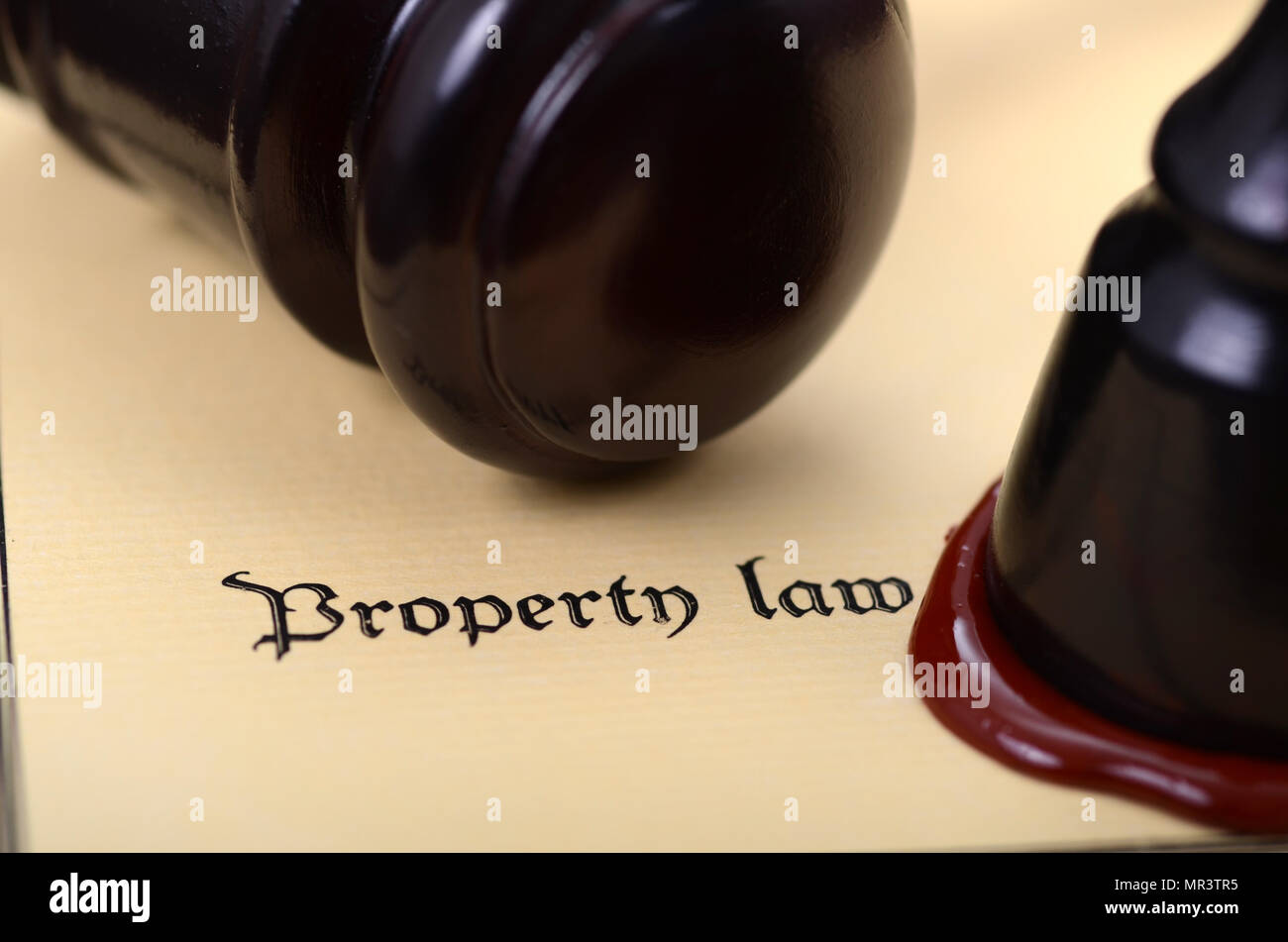 Droit de propriété notaire , joint , concept Légalité, propriété d'un bien, la loi sur le droit de propriété du concept. Banque D'Images