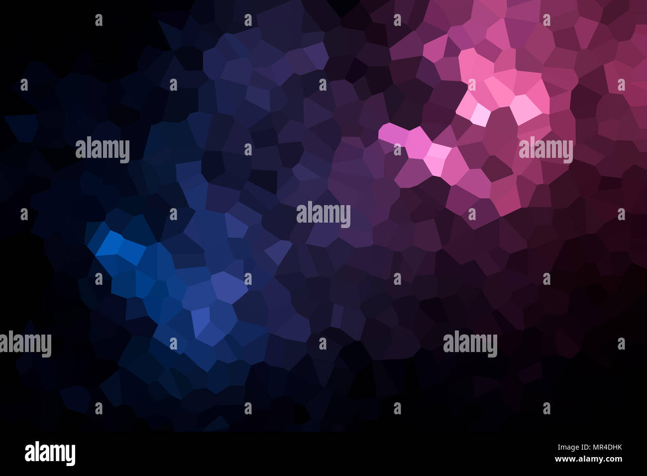 Résumé Contexte moderne avec motif géométrique de divers polygones roses et bleus et des triangles Banque D'Images