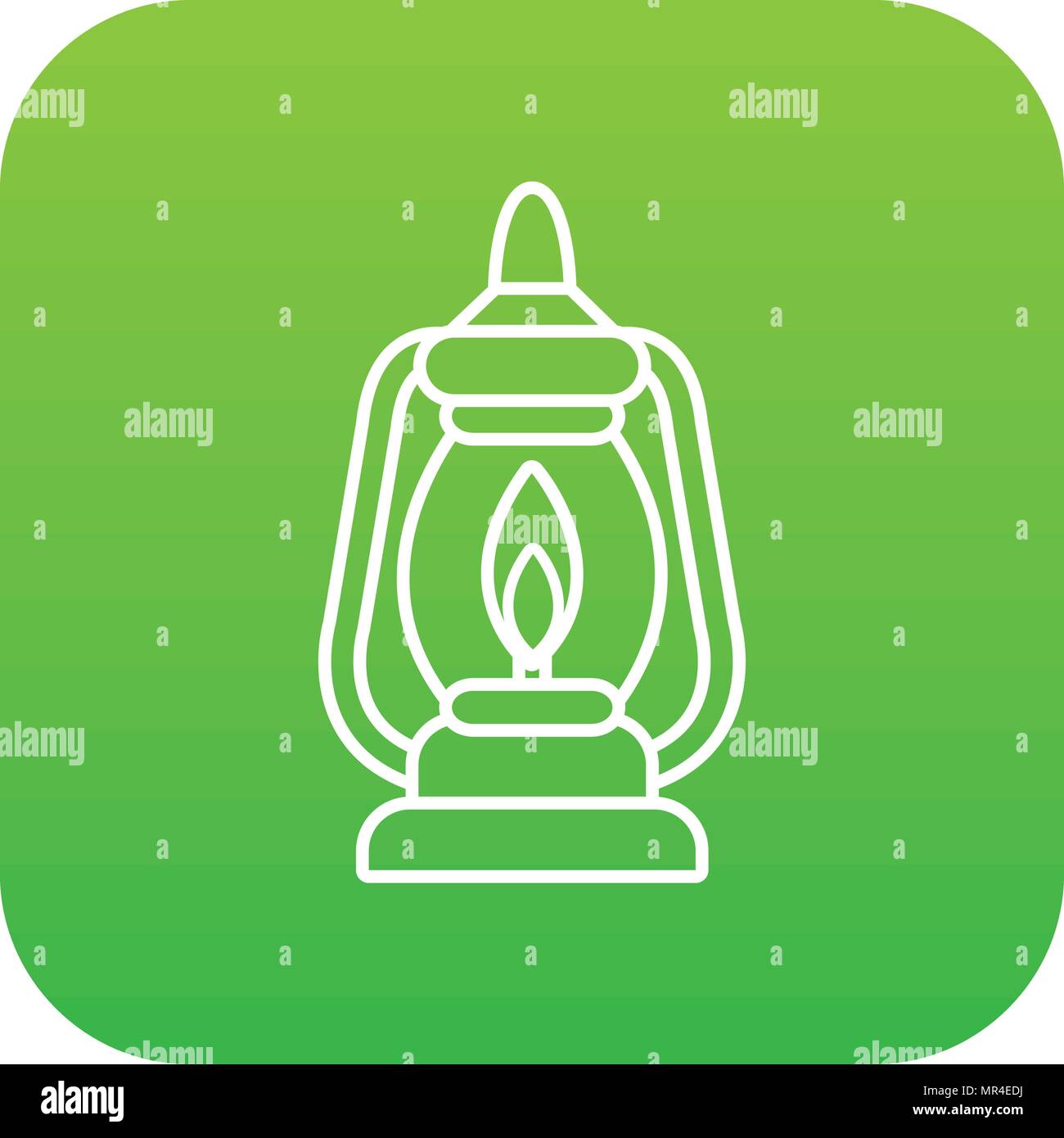 L'icône lampe minière Vecteur vert Illustration de Vecteur