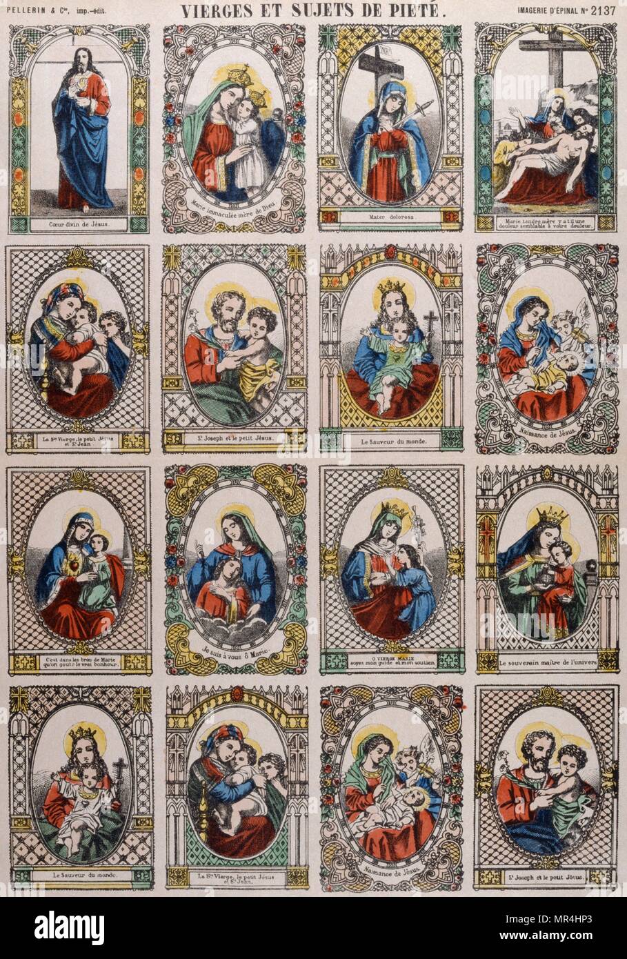 19e siècle, le français, l'illustration, montrant la vie de la Vierge Marie 1840 environ. Banque D'Images
