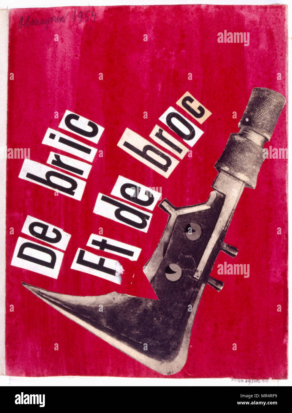 Bric à brac 1984, collage par Robert Benayoun (1926 - 1996), un critique de cinéma et auteur français Banque D'Images