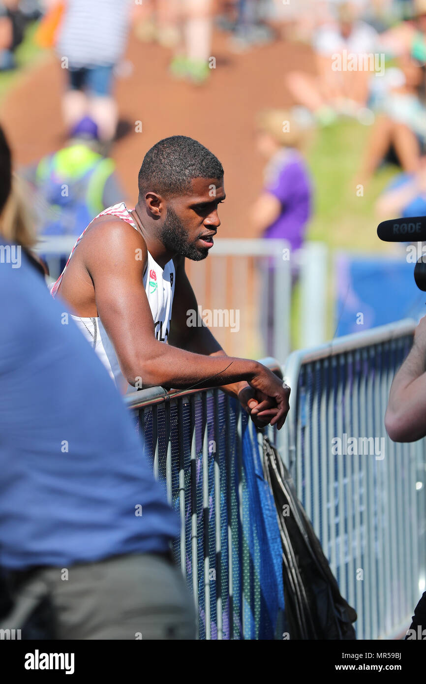 Hyeres, France, le 20 mai, 2018. Richard Kilty concurrentes dans le 200m masculin au cours de theLIA 2018 réunion internationale d'athlétisme de Loughborough. Banque D'Images