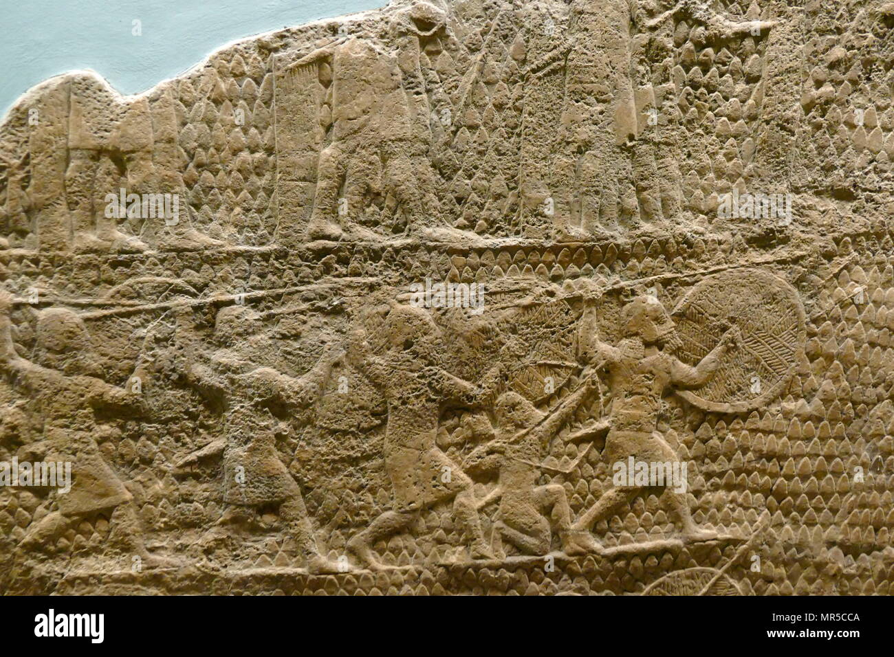 L'Assyrien wall relief montrant une attaque contre Lakis, environ 700-692 ВС de Ninive, South-West Palace, durant la campagne de Sennacherib 701 BC, la capture de Lakis dans le royaume de Juda Banque D'Images