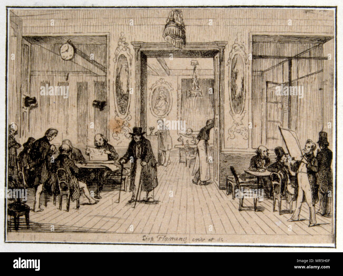 19e Si cle Caricature D un Restaurant Ou Caf Fran ais Avec De Nombreux 19e-si-cle-caricature-d-un-restaurant-ou-caf-fran-ais-avec-de-nombreux