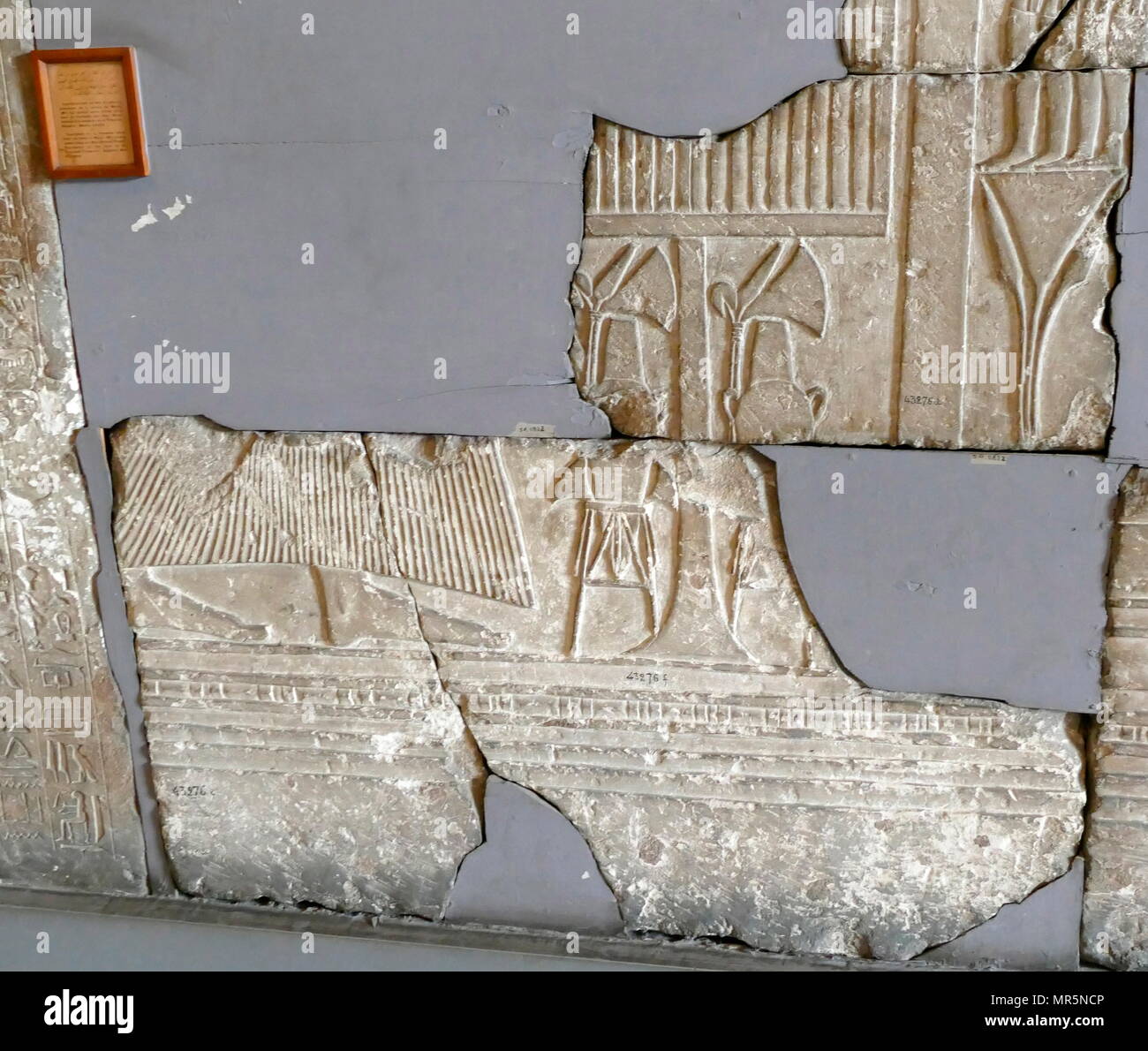 Le soulagement de la tombe de l'Intendant Horemheb qui sert le roi Ramsès II. Xixème dynastie Saqqara, Egypte Banque D'Images